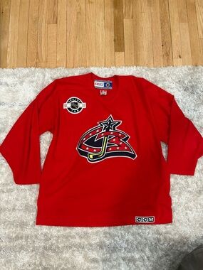 Vintage Columbus Blue Jackets Jersey CCM Center Ice Jersey